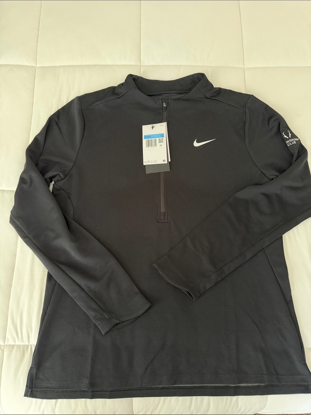 Nike Women’s Black Long-Sleeve Quarter-Zip Performance Jacket